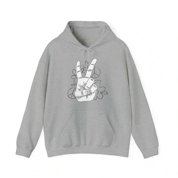 “Peace is Proud” Custom Graphic Design Unisex Hoodie - Picture 6 of 11